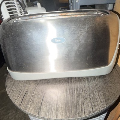 Oster Long Slot Stainless Steel 2-Slice Toaster 7 Settings Crumb Tray