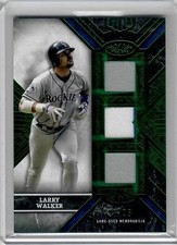 2025 Topps Tier One Larry Walker Game Used Triple Patch Green Foil /25 Rockies