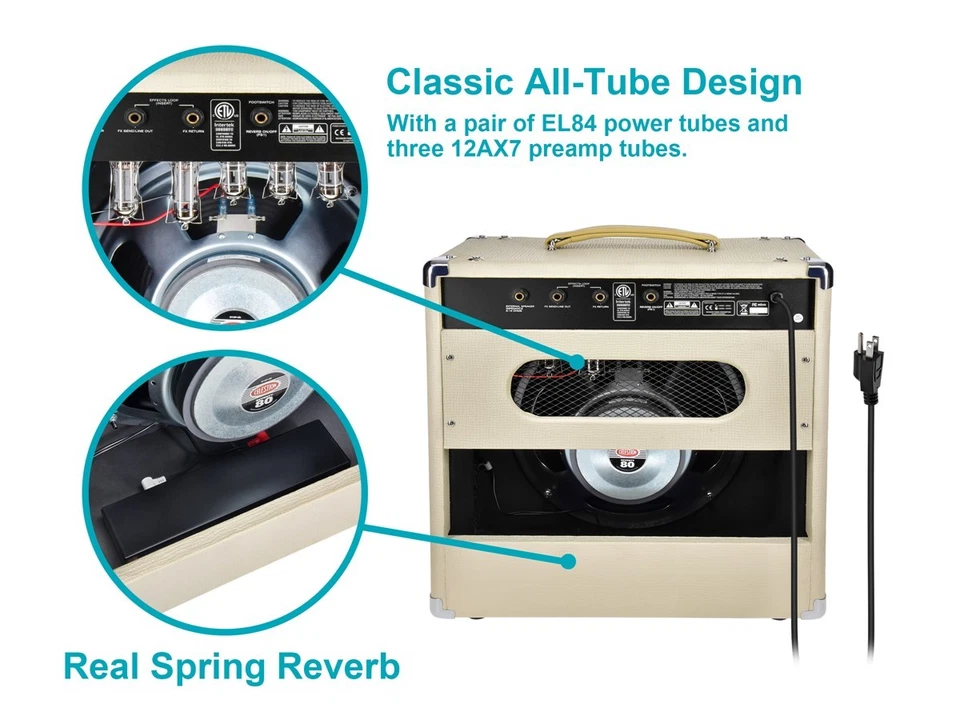 Monoprice 15 Watt, 1x12 Guitar Combo Tube Amplifier With Celestion Speaker - Image 3 of 4