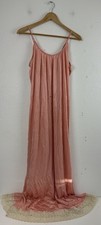 Vintage 1960s Society Lingerie Pink Slip Dress Lace Trim Size Medium