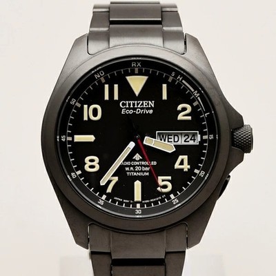 Citizen Attesa AT6085-50E Eco-Drive Radio Titanium Black Watch Box Papers