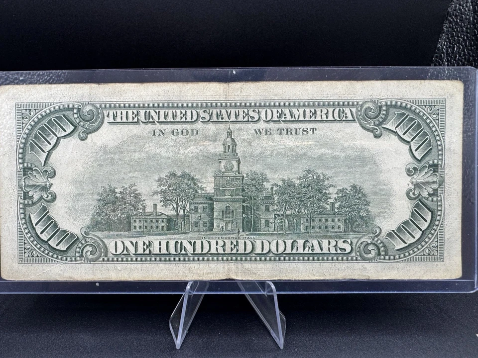 💯 1934A $100 GREEN SEAL ⭐ Vintage Federal Reserve Note 💵 Franklin 💎 - Image 2 of 2