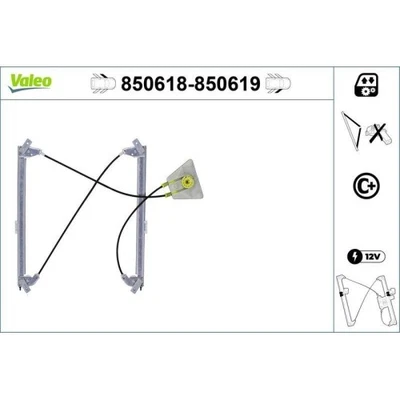 1x Lève-vitre VALEO 850618 convient pour AUDI - Photo 1/2