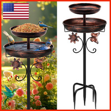 Daoeny Bird Bath For Outside 42In Vintage Freestanding Birdbaths For Outdoors