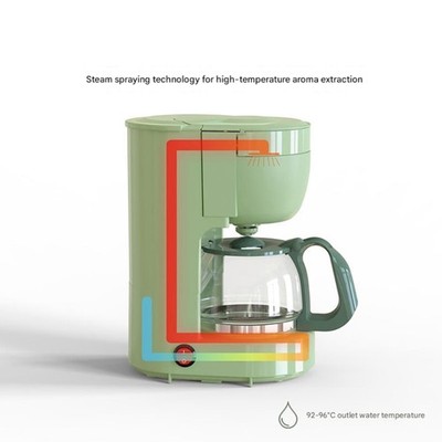 Small Home Office Drip Coffee Maker Household Coffee Brewer Kitchen Appliances