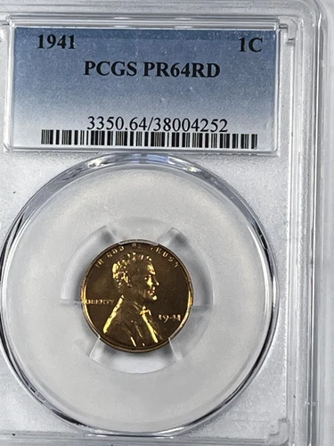1941 Lincoln Cent : PCGS PR64RD Proof