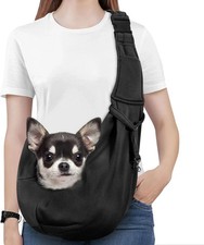 Small Dog Sling Carrier, Reversible Hands Free Dog Sling Carriers for Small Dogs