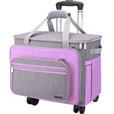 Sewing Machine Case with Wheels, Foldable Deluxe Rolling Sewing Machine Case ...
