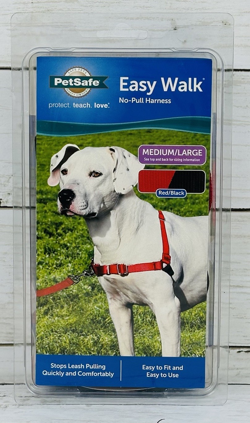 PetSafe Easy Walk No-Pull Dog Harness For Med-Large 40 - 65 lbs Red Black NEW