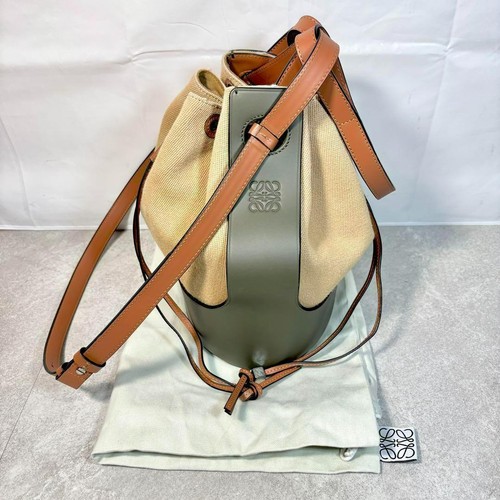 LOEWE Balloon Bag Canvas x Leather 2 Way 245135