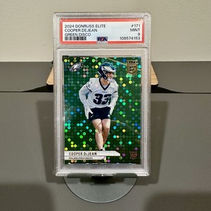 2024 Donruss Elite Cooper DeJean RC Rookie Green Disco SP Color Match PSA 9 MINT