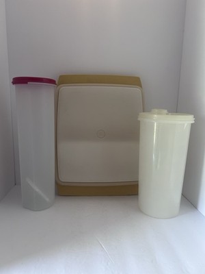 VTG Tupperware Spaghetti Container Bandolier Drink Container Deviled Egg Holder