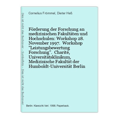 Förderung der Forschung an medizinischen Fakultäten und Hochschulen: Workshop 28