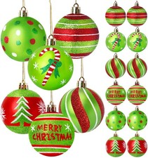 12 Pcs Christmas Tree Ornaments,2.4 Inch Christmas Ball Ornaments for Tree,Re...