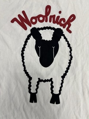 The Woolrich Adult Sheep Graphic Print Crewneck T-Shirt In Cream