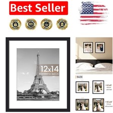 Protective Black Wall Mount Frame 12x14 - Display Your 9x11 Photos With Ease