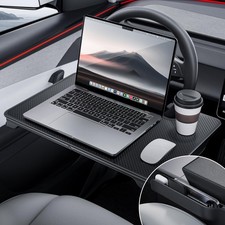 YONZEE 2-in-1 Car Steering Wheel Desk Tray Car Seat Gap Filler Organizer  