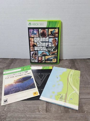 Grand Theft Auto V 5 (Microsoft Xbox 360 2013) Complete In Box With Map & Manual