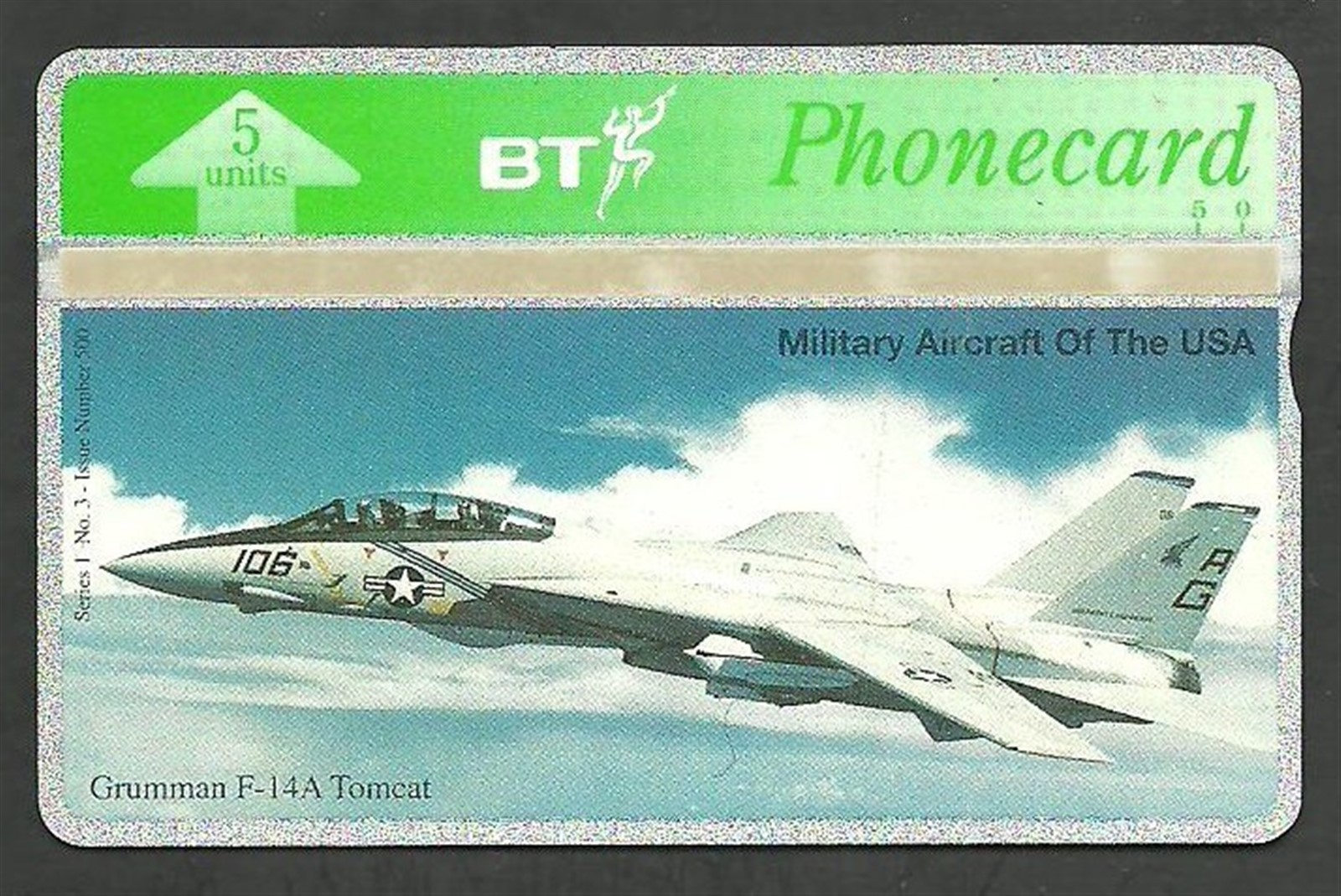 BTG478 GRUMMAN AIRCRAFT TOMCAT BT PHONECARD ONLY 500