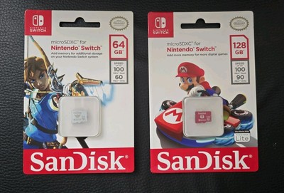 x2 SanDisk Mario & Zelda MicroSDXC for Nintendo Switch Switch Lite