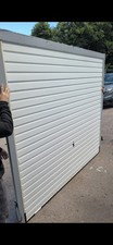 White Ribbed Sectional Single Garage Door, Steel, Manual Operation