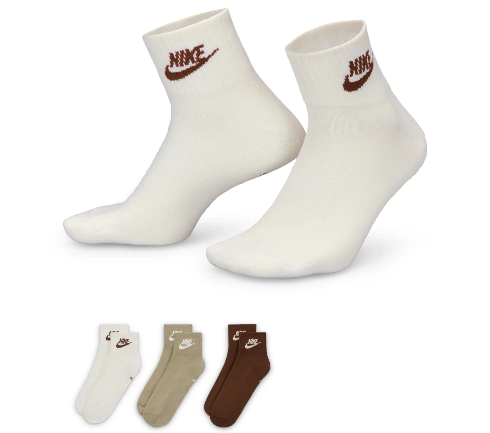 Nike Everyday Essential Ankle Socks - DX5074 904 - Multi - 3 Pack - Size: L NWT
