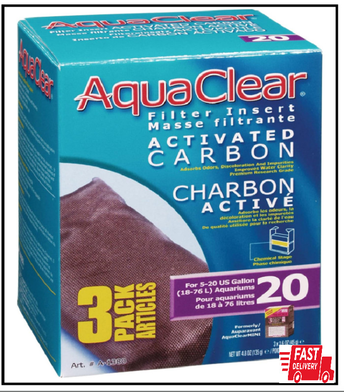 Aqua Clear AquaClear 20 Activated Carbon Inserts, Aquarium Filter Replacement Me
