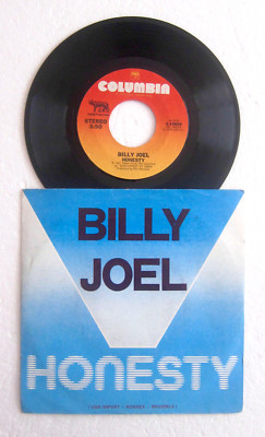 BILLY JOEL   Honesty / 1978 RARE DJ Picture Sleeve PS 45 BELGIUM ONLY (I25)