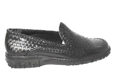 Cole Haan Womans Shoes  Black Waved Leather Size 6.5 B