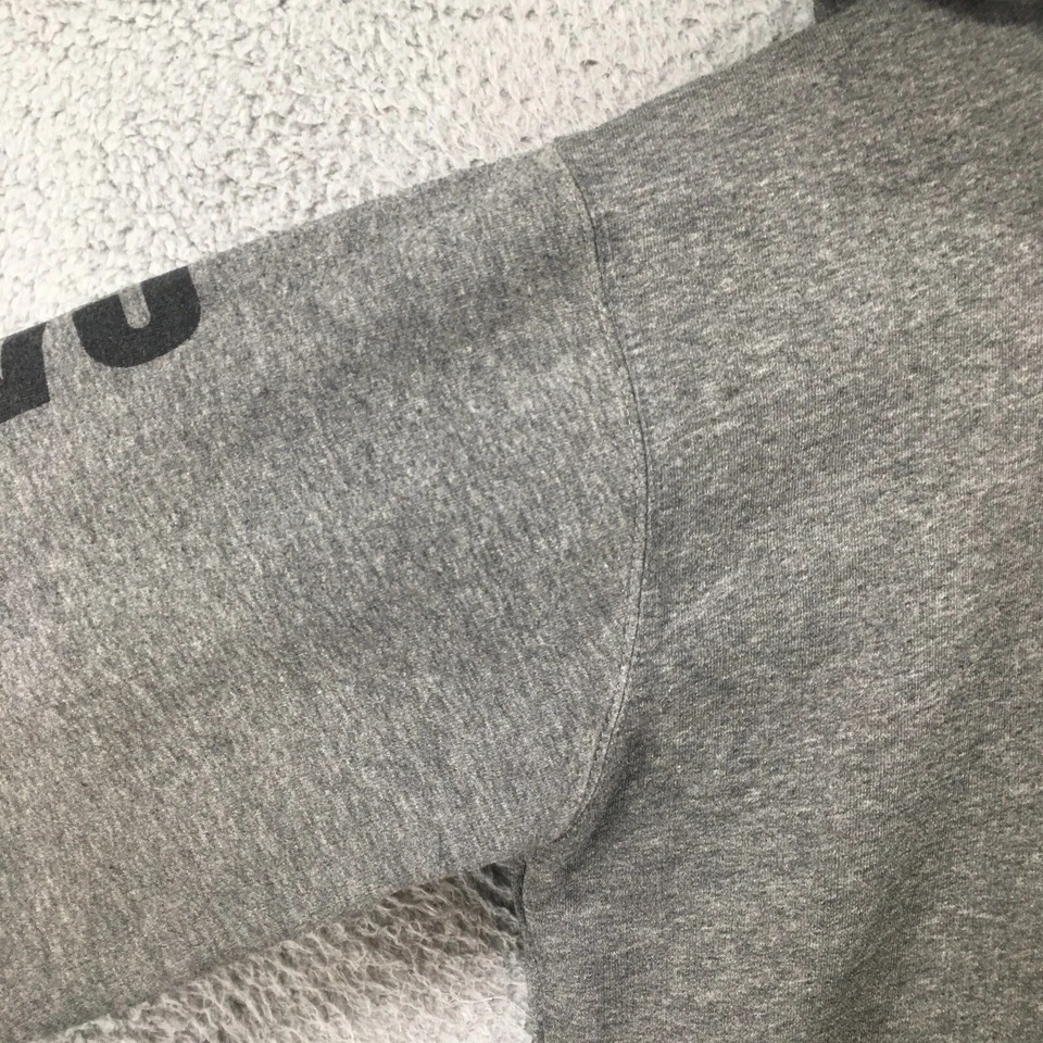 Cat Hoodie Sweatshirt Mens Medium Gray Cotton Blend Long Sleeve Hooded Pockets - Image 4 of 4