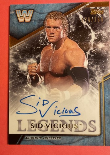 2017 Topps WWE Legends Psycho Sid VICIOUS Auto #176/199 Autograph WCW ECW signed - Picture 9 of 12