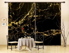 3D Black Marble ZHUA3442 Photo Curtain Window Blockout Fabric Amy 2023