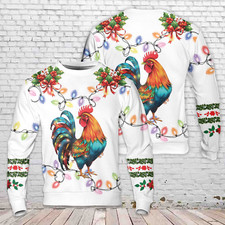 Christmas Chicken AOP Christmas Ugly SweaterGift Dad Men Women