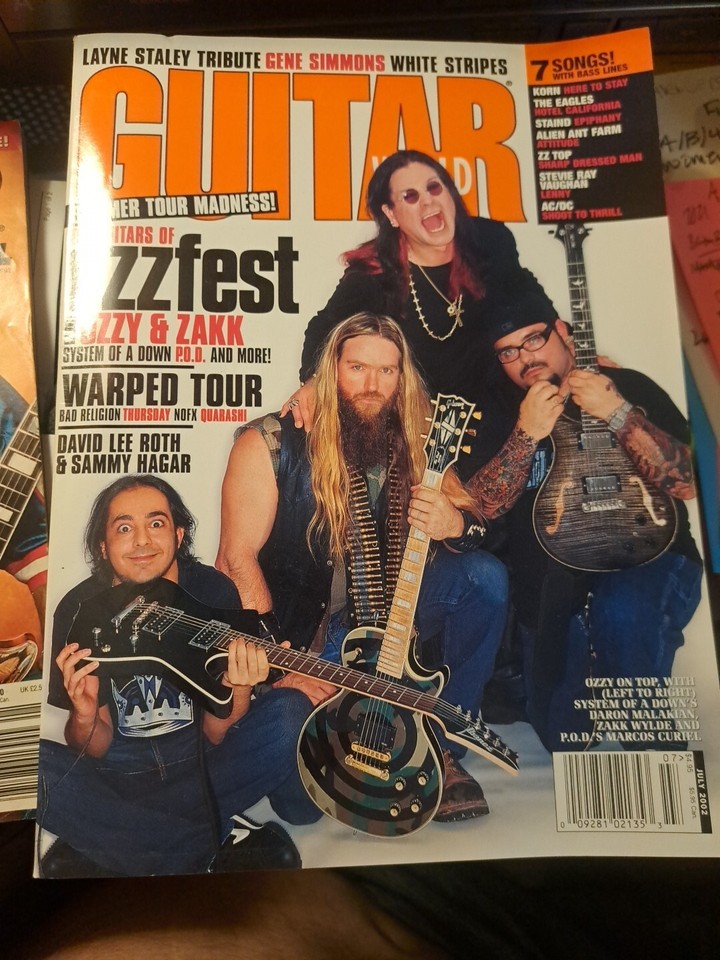 3 Magazines (2)Guitar School (1)guitar World Zakk Wylde Ozzy Osbourne