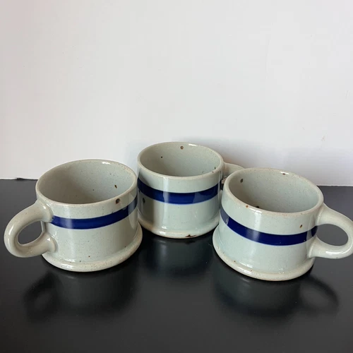 Dansk International BLT (3) Mugs Speckled Stoneware Niels Refsgaard Japan EC