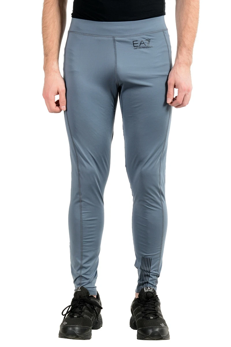 Emporio Armani EA7 Tech Men's Gray Stretch Bicycle Leggings