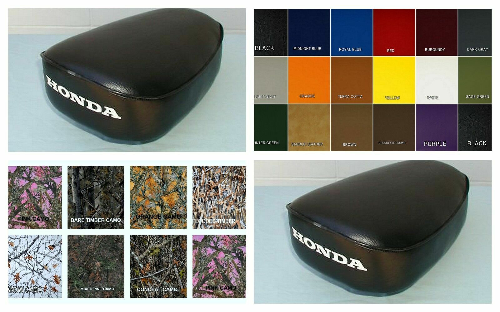 HONDA Z50A Seat Cover 1972 1978 Z50 in 25 COLORS or 2tone (ST/BW) eBay