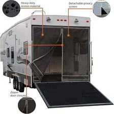 Classic Accessories Over Drive Toy Hauler Screen Rear Opening Rv Trailer - Grey Classic Accessories Over Drive Toy Hauler Screen Rear Opening Rv Trailer - Grey