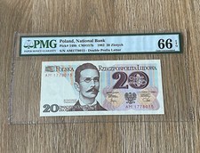 POLAND 20 ZLOTYCH 1982 ROMUALD TRAUGUTT PMG 66