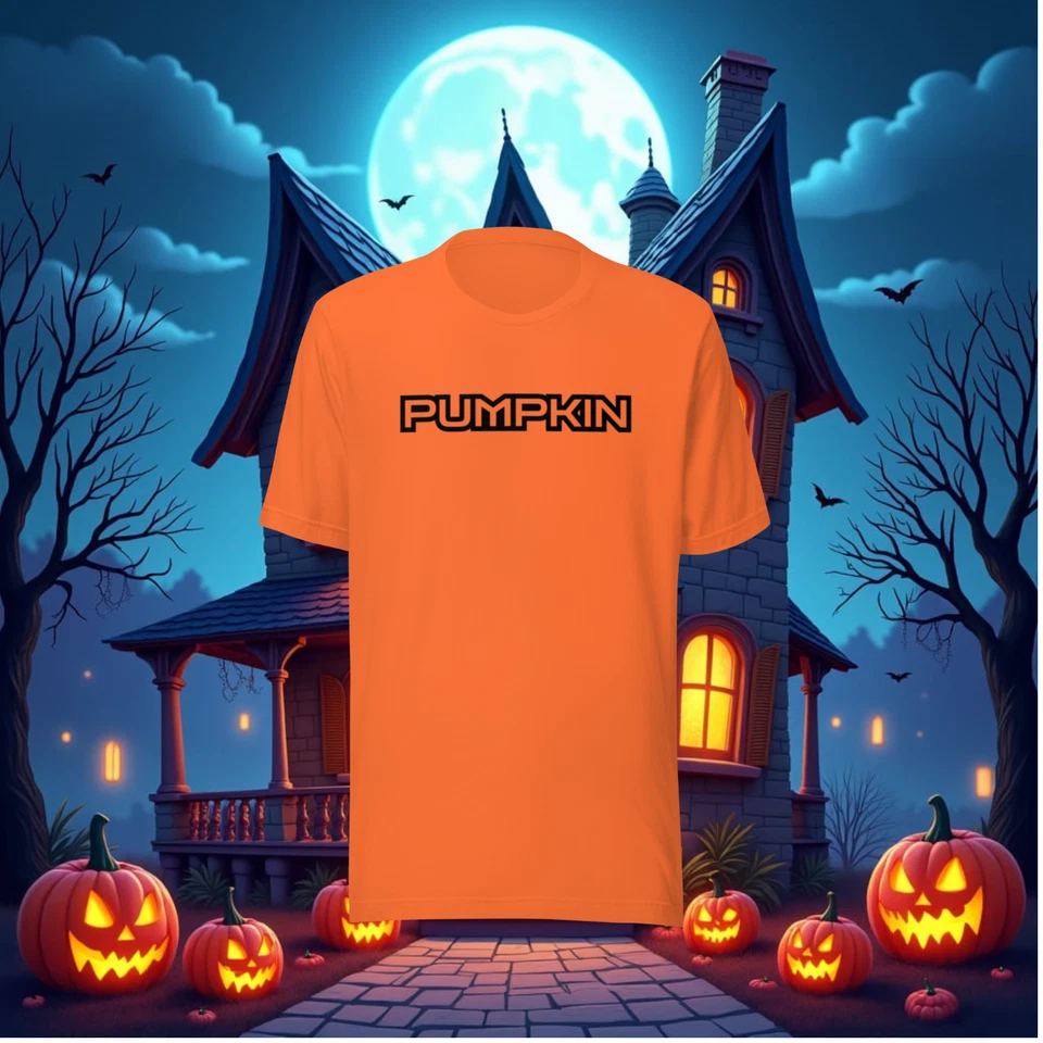 Fantasia de casal Peter Pumpkin Eater 2 camisetas de casal laranja fácil camiseta de Halloween - Imagem 3 de 3