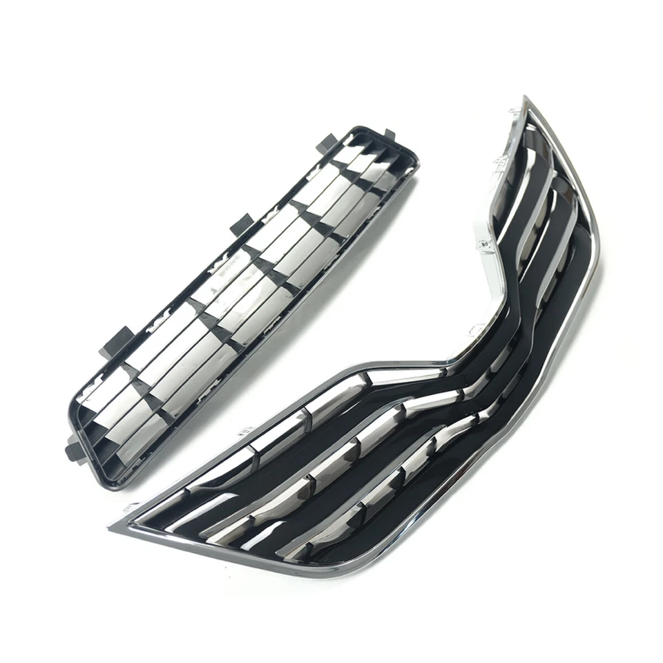 Parachoques delantero negro superior + juego de parrillas inferiores para Toyota Camry XLE Base 2010-2011 Foto 4 de 4