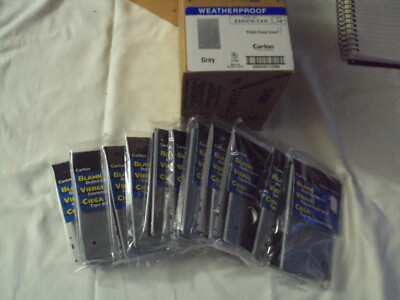 Electrical, Grey Single Gang Non-Metallic Cover, Weatherproof, 11 Pieces, E980CN