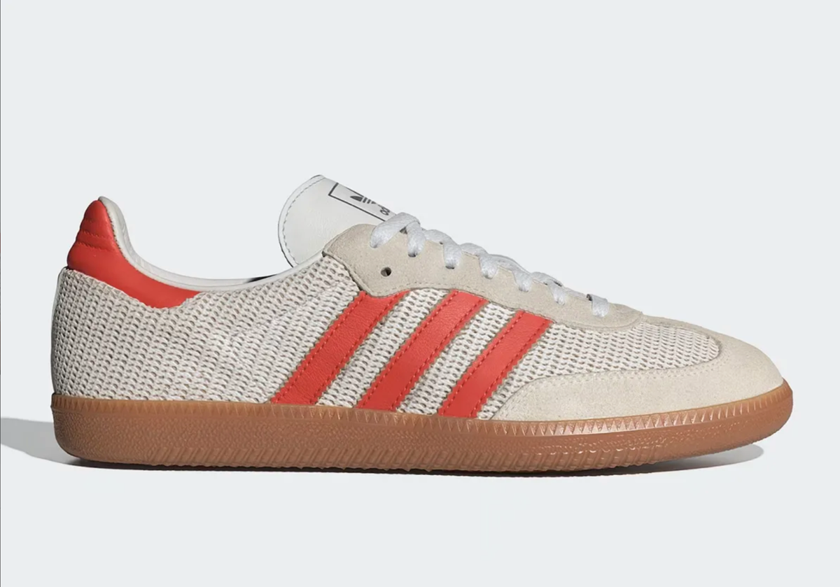 Adidas Originals Samba OG US 8.5 Crystal White Preloved Red IG1380