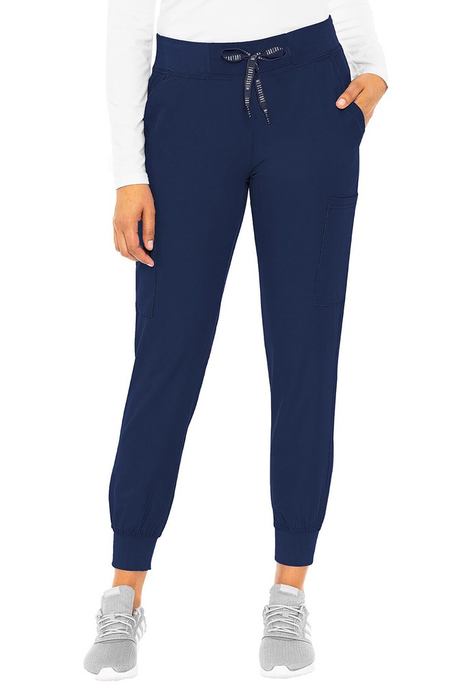 Med Couture Scrubs Women's Jogger Petite Pants MC2711P NAVY Navy Free Ship