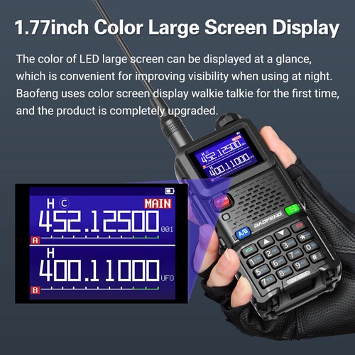 Baofeng UV-5RH 10W Air Band Walkie Talkie Long Range NOAA Ham Two Way Radio US - Zdjęcie 12 z 14