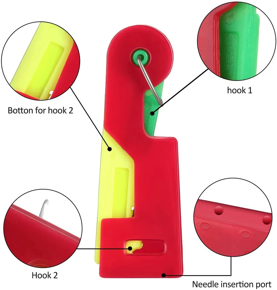 2X AUTOMATIC NEEDLE THREADER THREAD DEVICE EASY STITCH THREAD TOOL SEWING - Image 2 of 4