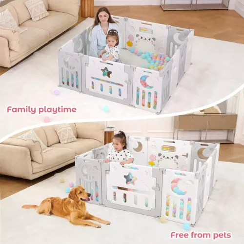 10/14/18 Stk Laufgitter Baby Laufstall Faltbar DIY Absperrgitter Krabbelgitter - Bild 8 von 59