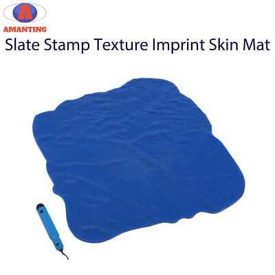 36x36 Inch Concrete Seamless Stamp Mat & Edge Trimmer - PU Texturing Skin For Patio, Driveway & Pool Deck Stamping