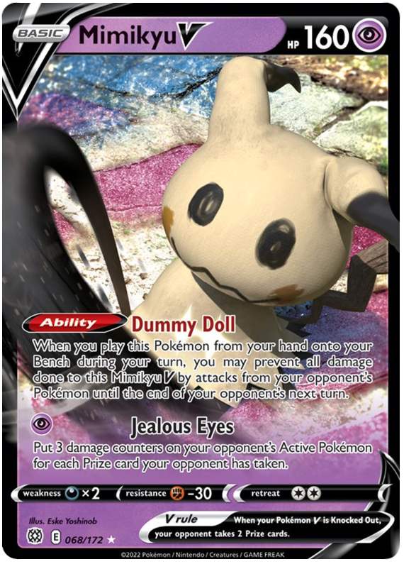 Miminko（ミミンコ） Pokémon Mimikyu V 068/172 Brilliant Stars Near Mint | eBay UK