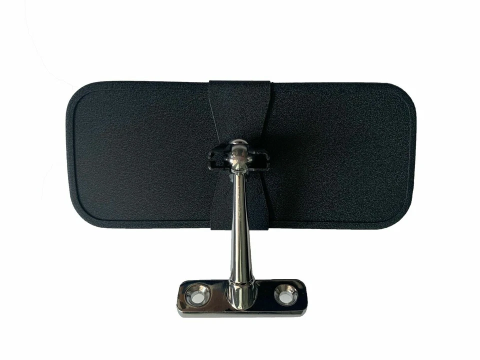 Vintage Hot Rat Rod Antique Car Truck Interior Rear View Mirror Black Wrinkle - Image 3 of 4